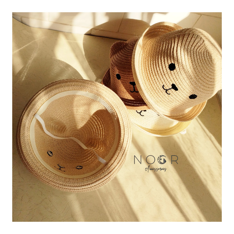 کلاه حصیری خرسی