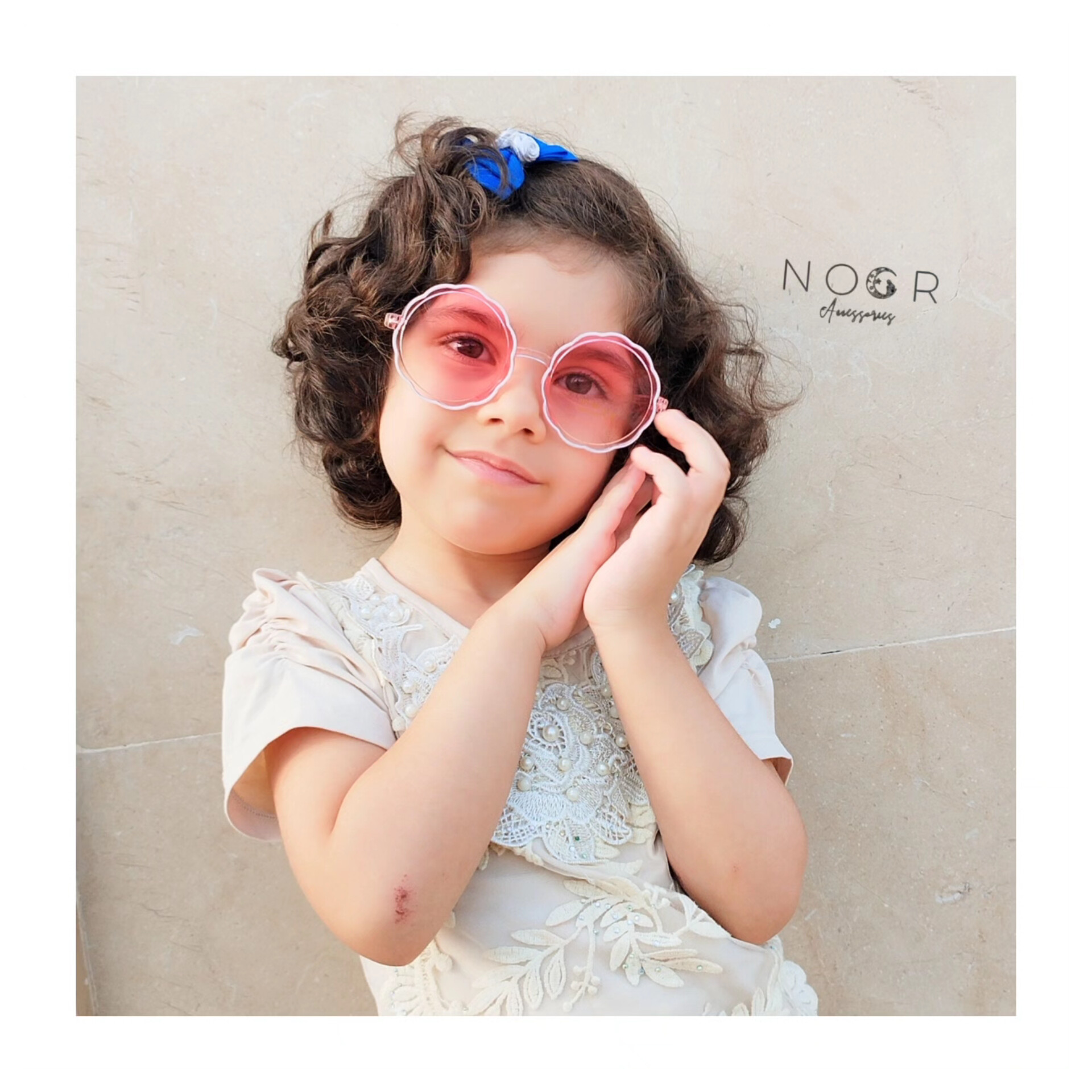 عینک دودی بچه گانه صورتی