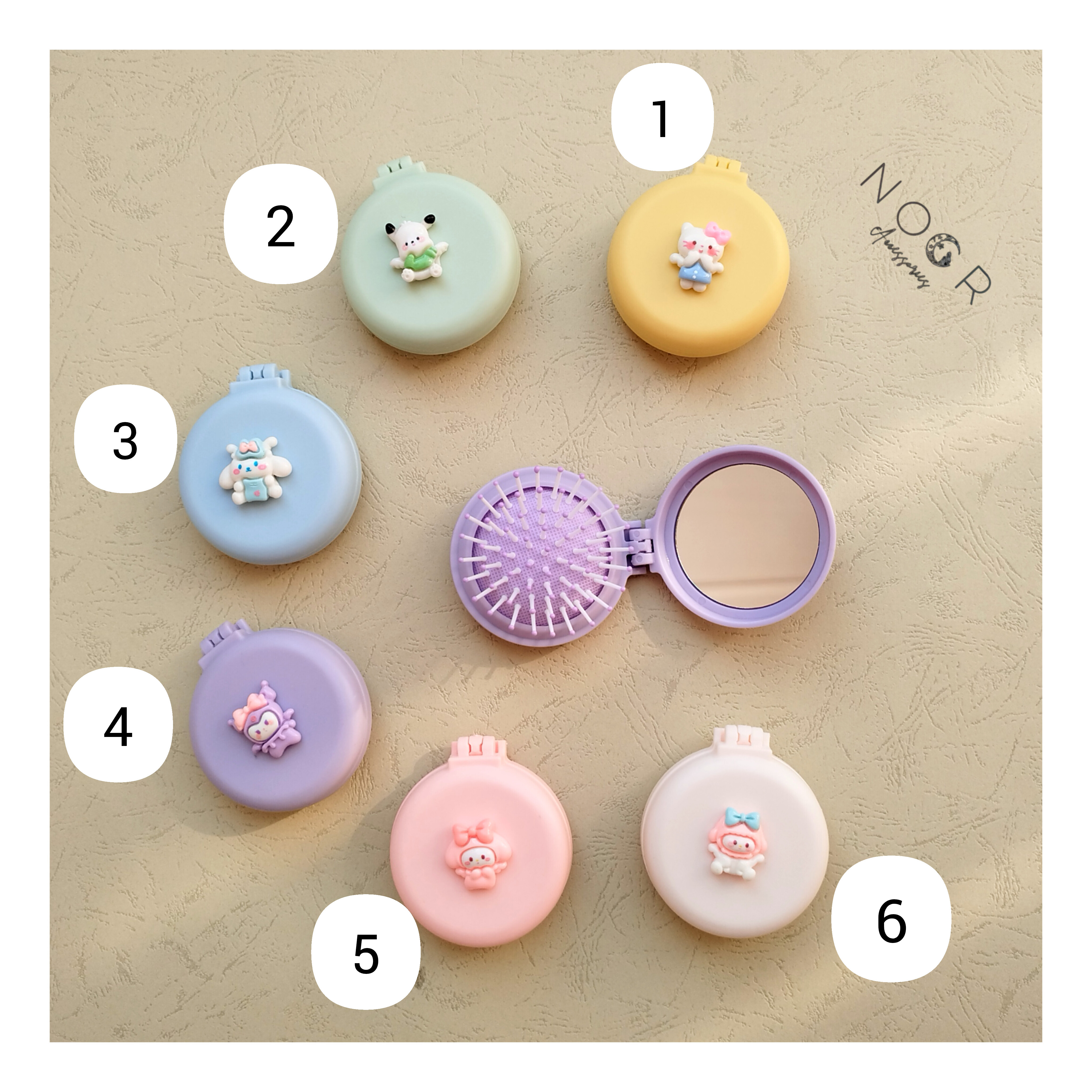 برس آینه دار تاشو مسافرتی