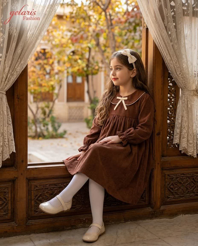 پیراهن مخمل کبریتی